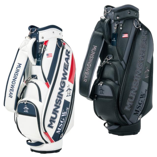 Munsingwear キャディバッグ ブラック/グレー9.5新品未使用 Munsingwear 公式 マンシングウェア 大口径キャディバッグ 3.9kg 9.5型