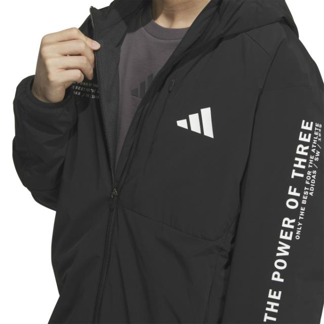 アディダス adidas ウインドブレーカー ジャケット メンズ アディダスアダプテーション レギュラーフィット ストレッチ ウーブン フード付き フルジップ トラックトップ KA1240 Z4786_3