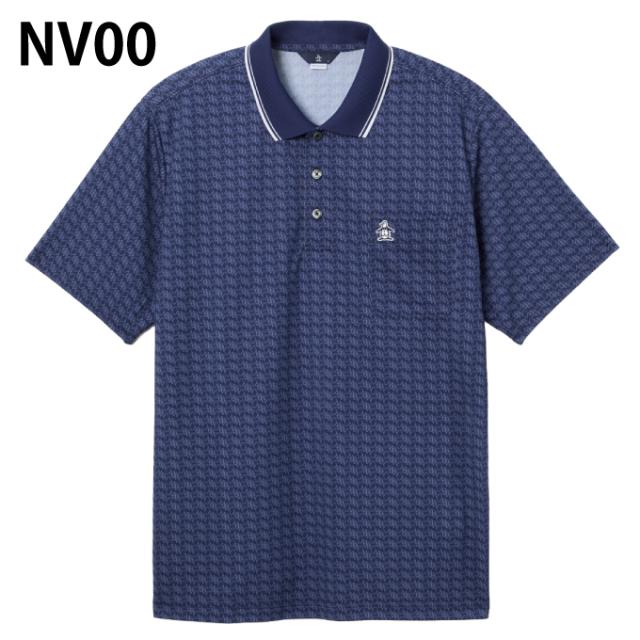 マンシング(Munsingwear) ゴルフウェア ポロシャツ 半袖 メンズ SUNSCREENモノグラムグラフィックプリント半袖ポロシャツ MG6SHS58M 【2026年春夏モデル】_3