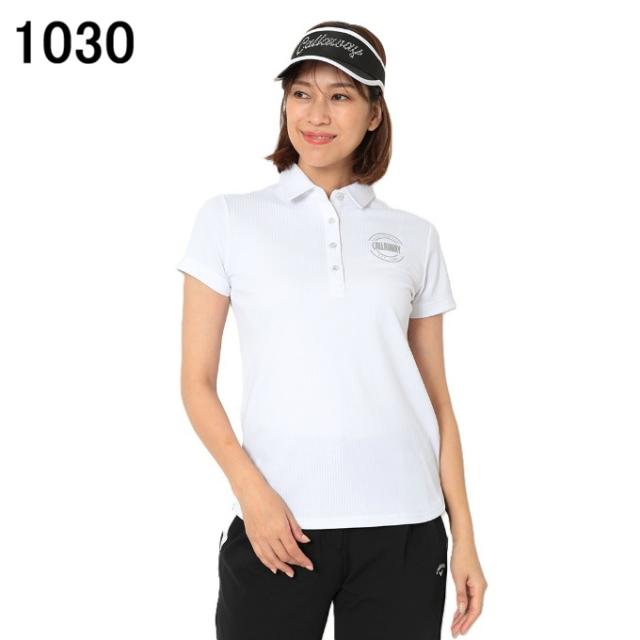 【7月1日22：59まで最高限度10％OFF 引き換え証散り散り中】キャロウェイ(Callaway) ゴルフ御召しもの スポーツシャツ 半袖 レディース 縞模様ジャカード半袖プルオーバー C26134203 【国内定まり品】【2026年春夏ひな型】