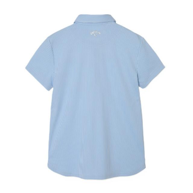 【7月1日22：59まで最高限度10％OFF 引き換え証散り散り中】キャロウェイ(Callaway) ゴルフ御召しもの スポーツシャツ 半袖 レディース 縞模様ジャカード半袖プルオーバー C26134203 【国内定まり品】【2026年春夏ひな型】