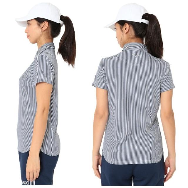 【7月1日22：59まで最高限度10％OFF 引き換え証散り散り中】キャロウェイ(Callaway) ゴルフ御召しもの スポーツシャツ 半袖 レディース 縞模様ジャカード半袖プルオーバー C26134203 【国内定まり品】【2026年春夏ひな型】