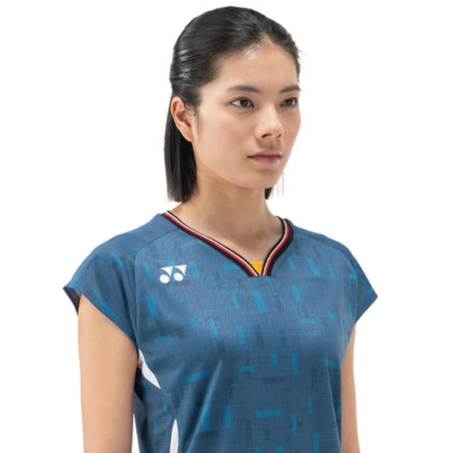 YONEX バドミントン シャツ Lサイズ ネイビー/ピンク YONEX