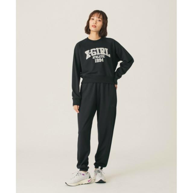 エックスガール X‐girl スウェットトレーナー レディース カレッジロゴ ショートテッククルー 155253012004_7