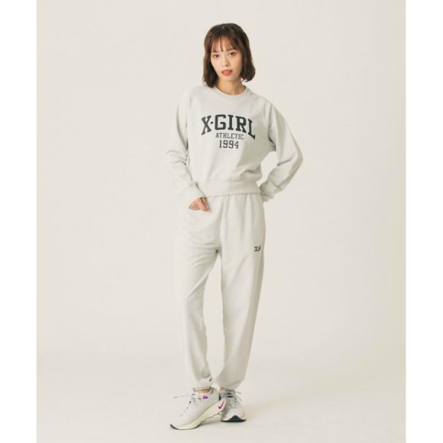 エックスガール X‐girl スウェットトレーナー レディース カレッジロゴ ショートテッククルー 155253012004_15