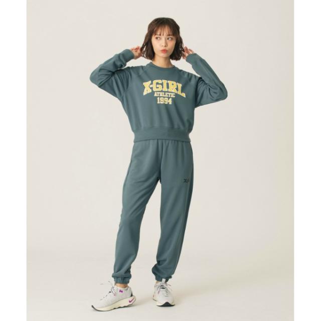 エックスガール X‐girl スウェットトレーナー レディース カレッジロゴ ショートテッククルー 155253012004_19