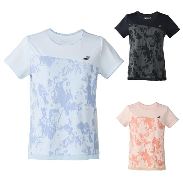 バボラ Babolat テニスウェア バドミントンウェア Tシャツ 半袖 レディース PLAY ショートスリーブシャツ BWG6320 【国内正規品】