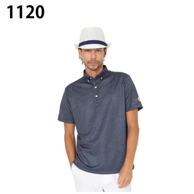 キャロウェイ ゴルフウェア ポロシャツ 半袖 メンズ かざあなシャンブレープリント半袖ポロ C26134127 Callaway 【国内正規品】【2026年春夏モデル】_3