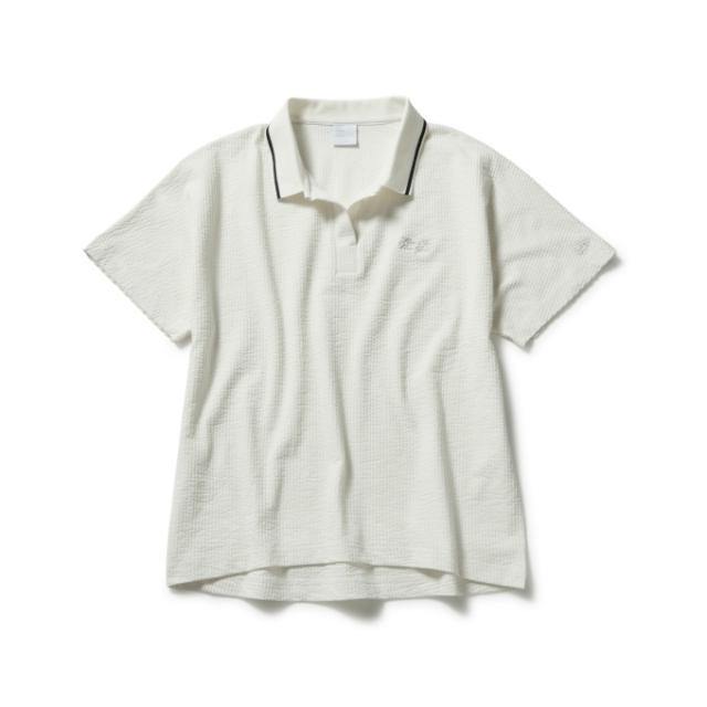 【7月1日22：59まで最高限度10％OFF 引き換え証散り散り中】ニュー内鰓(NEW ERA) ゴルフ御召しもの スポーツシャツ 半袖 レディース シアサッカー半袖ポロ 14859858 【国内定まり品】【2026年春夏ひな型】
