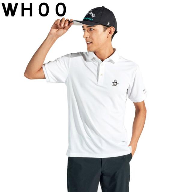 マンシングウェア ゴルフウェア 半袖シャツ メンズ ポロシャツ Munsingwear XJWMJ216 ホワイト サイズ LL， マンシングウェア] 半袖シャツ 襟付き 鹿の子 ボーダー 吸汗速乾 サン