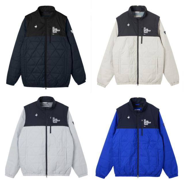 ルコックスポルティフ(le coq sportif) ゴルフウェア ブルゾン メンズ ヒートナビ中わた2WAYブルゾン LG5FWB50M 【2025年秋冬モデル】