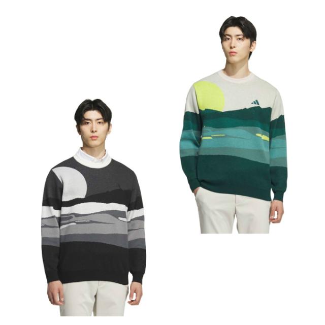 アディダス adidas ゴルフウェア セーター メンズ グラフィッククルーネックセーター JVU98 【国内正規品】【2025年秋冬モデル】