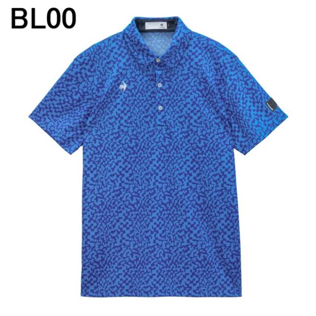 ルコックスポルティフ(le coq sportif) ゴルフウェア ポロシャツ 半袖 メンズ ミナモ柄半袖シャツ LG6SHS08M 【2026年春夏モデル】_1