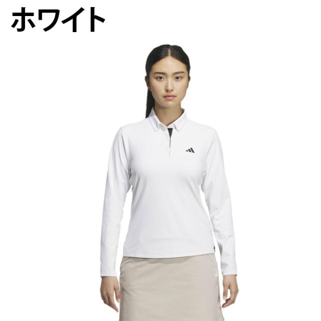 アディダス adidas ゴルフウェア ポロシャツ 長袖 レディース COLD .RDY ストレッチ 長袖ボタンダウンシャツ JWK16 【国内正規品】【2025年秋冬モデル】_2