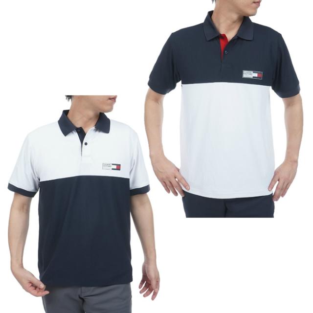トミーヒルフィガーゴルフ(TOMMY HILFIGER GOLF) ゴルフウェア ポロシャツ 半袖 メンズ カラ-ブロック 半袖ポロシャツ THMA602 【2026年春夏モデル】