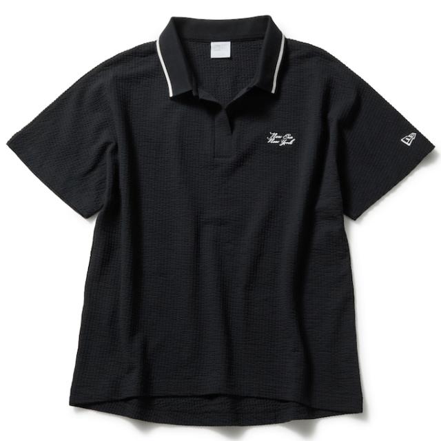 【7月1日22：59まで最高限度10％OFF 引き換え証散り散り中】ニュー内鰓(NEW ERA) ゴルフ御召しもの スポーツシャツ 半袖 レディース シアサッカー半袖ポロ 14859859 【国内定まり品】【2026年春夏ひな型】