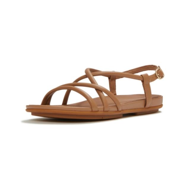 【7月1日22：59まで最高限度10％OFF 引き換え証散り散り中】相応うフロップ FITFLOP ストラップサンダル レディース GRACIELEATHERSTRAPPY A4C-B87-C TAN