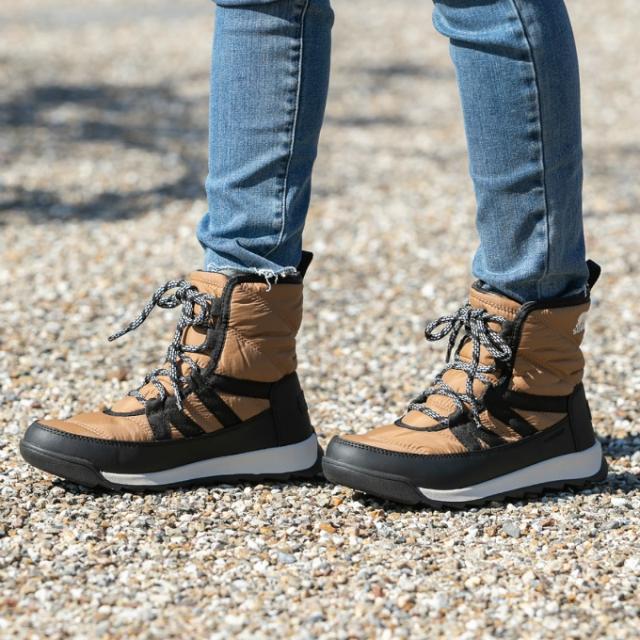 ソレル スノーブーツ レディース ウィットニー2 ショートレース 23.0〜25.0cm 防水 滑らない  防滑 防寒 ショートブーツ NL3822 286 ブラウン SOREL 女性 撥水スノーシューズ