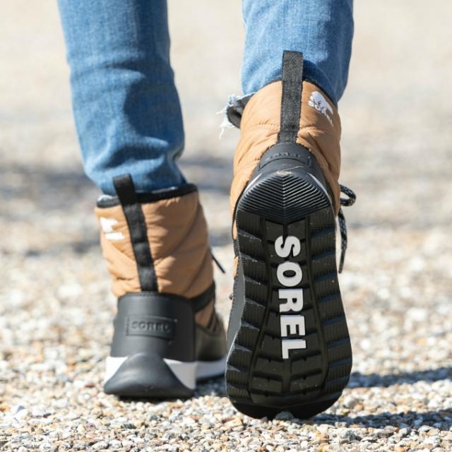 ソレル スノーブーツ レディース ウィットニー2 ショートレース 23.0〜25.0cm 防水 滑らない  防滑 防寒 ショートブーツ NL3822 286 ブラウン SOREL 女性 撥水スノーシューズ