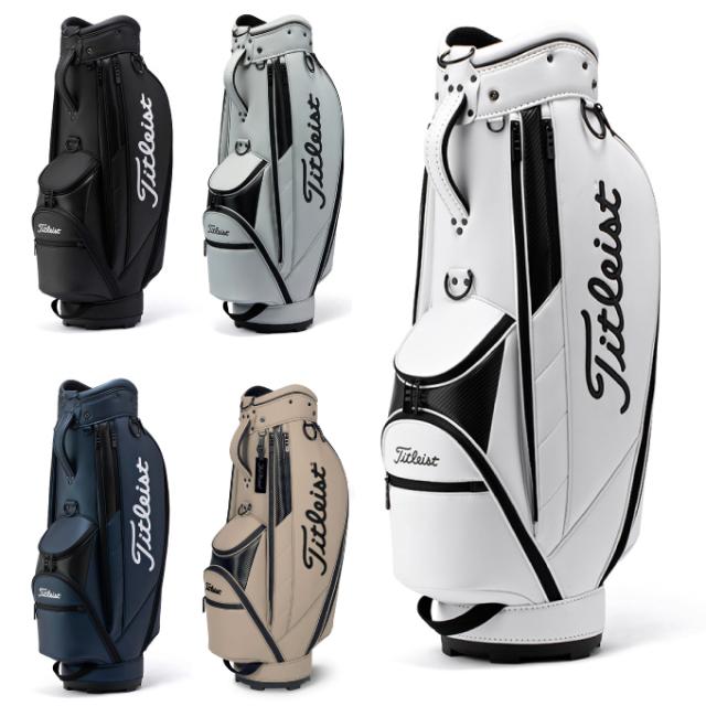 タイトリスト キャディバッグ メンズ 軽量 9型 5分割 コアエッセンシャル TB22CTCEK Titleist  軽量モデル 3.1kg ネームプレート付属 刻印無料