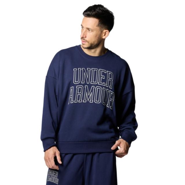 アンダーアーマー スウェットトレーナー メンズ UAアイコン ヘビーウェイト テリー オーバーサイズ クルー 1386548-410 UNDER ARMOUR