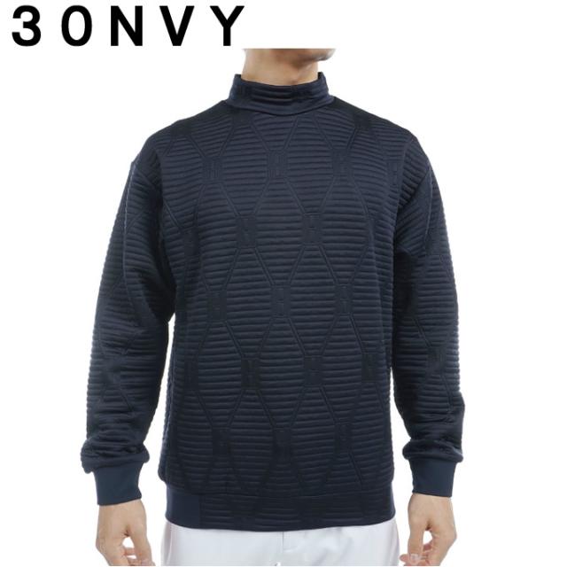 トミーヒルフィガーゴルフ TOMMY HILFIGER GOLF ゴルフウェア スウェット メンズ ジャガードキルトモックネックスウェット THMA477_1