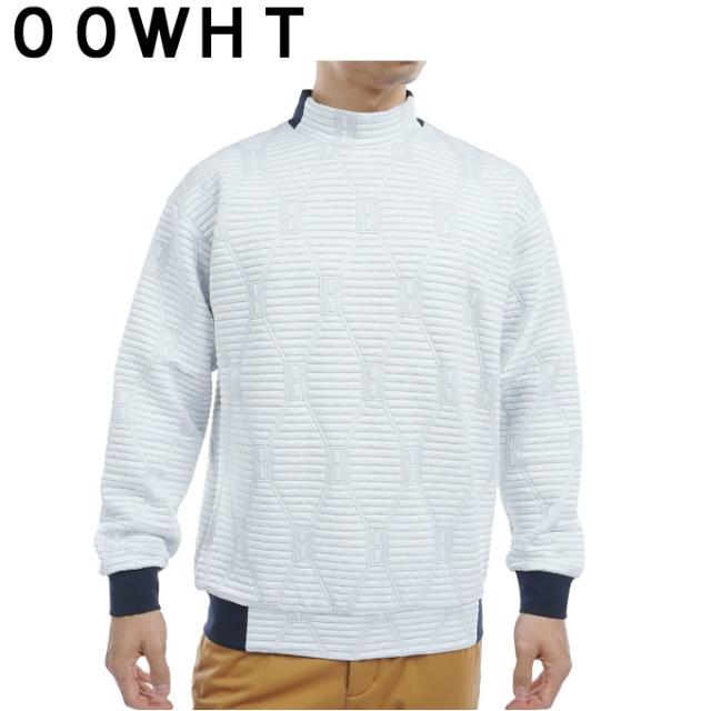 トミーヒルフィガーゴルフ TOMMY HILFIGER GOLF ゴルフウェア スウェット メンズ ジャガードキルトモックネックスウェット THMA477_2