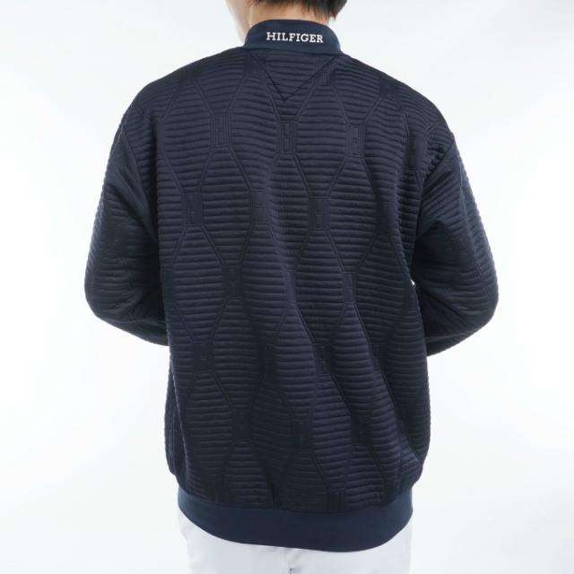 トミーヒルフィガーゴルフ TOMMY HILFIGER GOLF ゴルフウェア スウェット メンズ ジャガードキルトモックネックスウェット THMA477_5