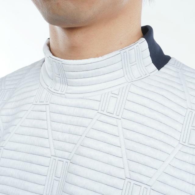 トミーヒルフィガーゴルフ TOMMY HILFIGER GOLF ゴルフウェア スウェット メンズ ジャガードキルトモックネックスウェット THMA477_11