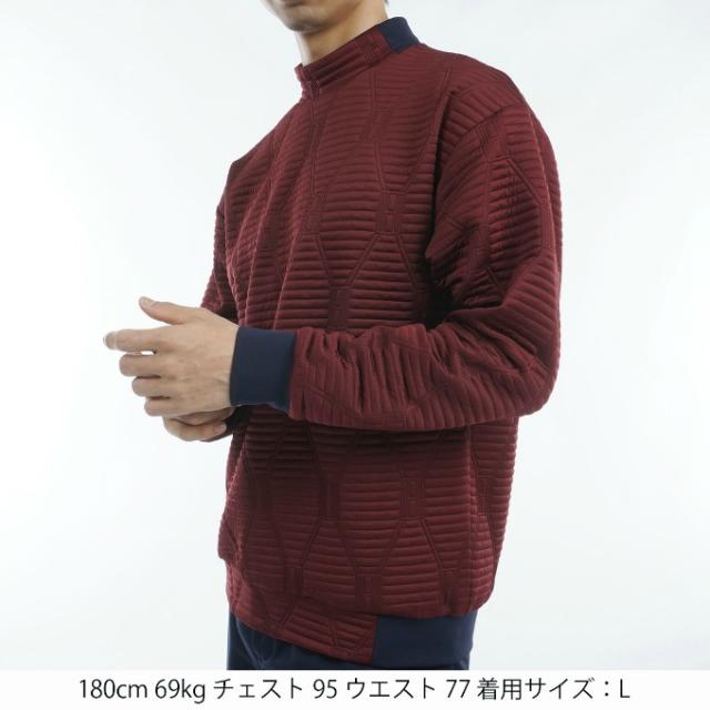 トミーヒルフィガーゴルフ TOMMY HILFIGER GOLF ゴルフウェア スウェット メンズ ジャガードキルトモックネックスウェット THMA477_14