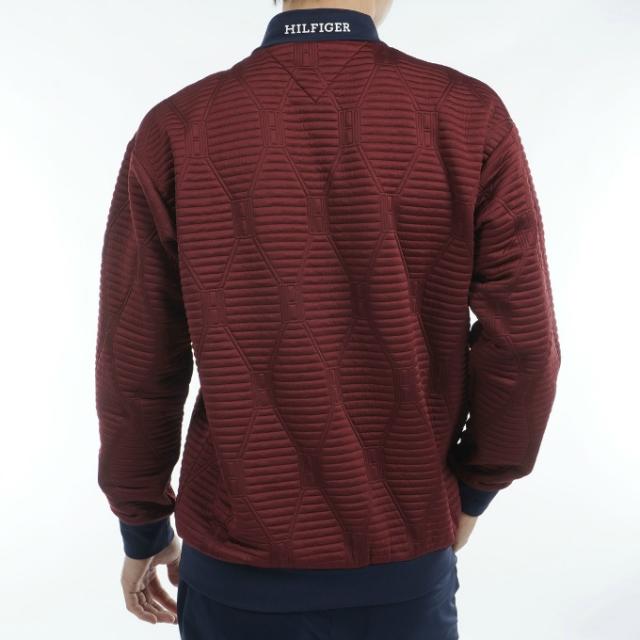 トミーヒルフィガーゴルフ TOMMY HILFIGER GOLF ゴルフウェア スウェット メンズ ジャガードキルトモックネックスウェット THMA477_15