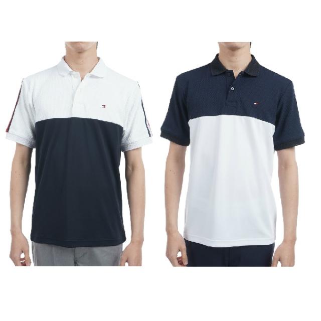 トミーヒルフィガーゴルフ   GOLF ゴルフウェア ポロシャツ 半袖 メンズ カラーブロック 半袖ポロシャツ THMA528 【2025年春夏モデル】