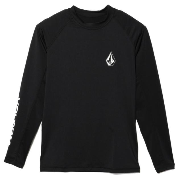 ボルコム(VOLCOM) ラッシュガード 長袖 メンズ Lido Long Sleeve - Black リド ロングスリーブ - ブラック A9312403 【国内正規品】