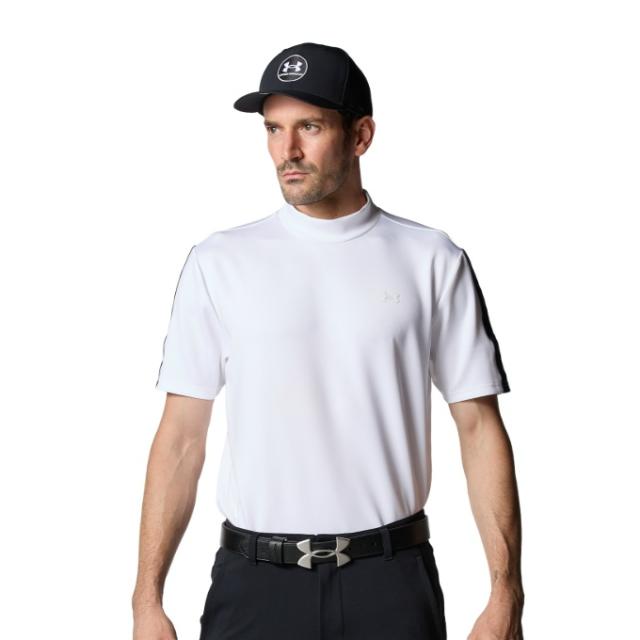 アンダーアーマー(UNDER ARMOUR) ゴルフウェア 半袖シャツ メンズ UA DRIVE ARMOUR KNIT MOCK NECK SHIRT 6012529-100 【2026年春夏モデル】