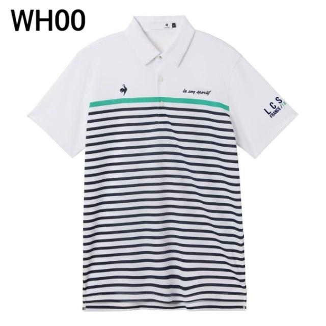 ルコックスポルティフ(le coq sportif) ゴルフウェア ポロシャツ 半袖 メンズ パネルボーダー柄半袖シャツ LG6SHS04M 【2026年春夏モデル】_1