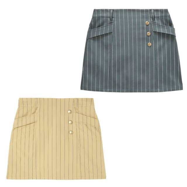 【7月1日22：59まで最高限度10％OFF 引き換え証散り散り中】ルコックスポルティフ(le coq sportif) ゴルフ御召しもの スコート レディース 縞模様スコート LG6SSK01L 【2026年春夏ひな型】