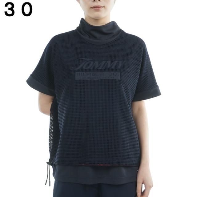トミーヒルフィガーゴルフ(TOMMY HILFIGER GOLF) ゴルフウェア 半袖シャツ レディース メッシュレイヤード モックネックシャツ THLA606 【2026年春夏モデル】_2