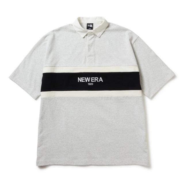 ニューエラ(NEW ERA) ポロシャツ 半袖 メンズ SS OS RUGBY SHIRT ASH 14856652 【国内正規品】