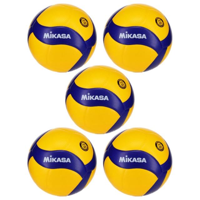 Mikasa V300W バレーボール 青/黄 MIKASA バレー5号 高校試合球 黄/青