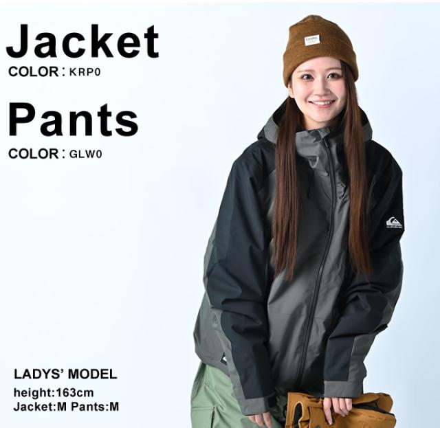 クイックシルバー QUIKSILVER スノーボードウェア 上下セット メンズ