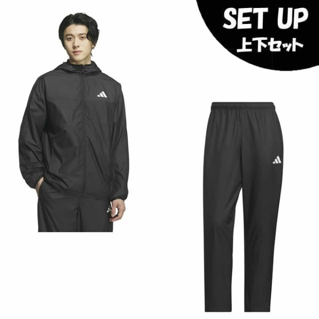 アディダス(adidas) ウインドブレーカー 上下セット メンズ MH BSC ウィンドジャケット+MH BSC ウィンドパンツ KA1296 DP025+BU176-JZ8775