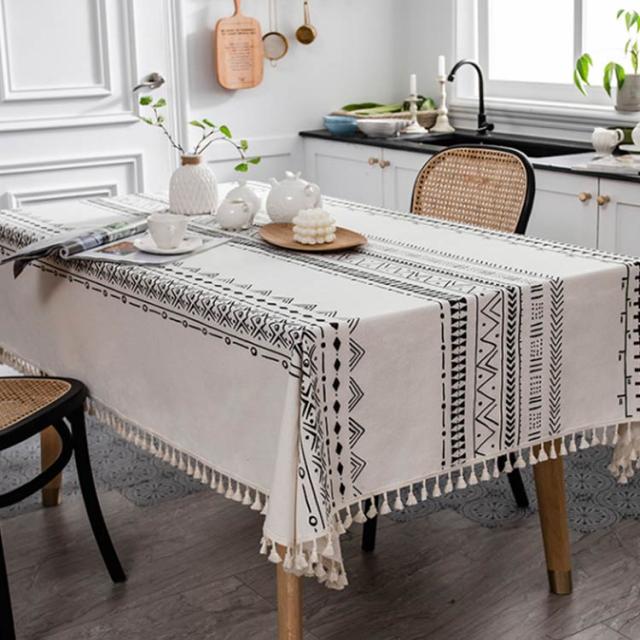 ボヘミアン風 テーブルクロス 綿麻 90*140cm 90*150cm 120*120cm