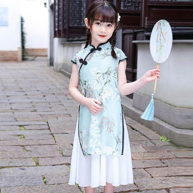 チャイナドレス 子供 キッズ チャイナドレス ロング チャイナ服
