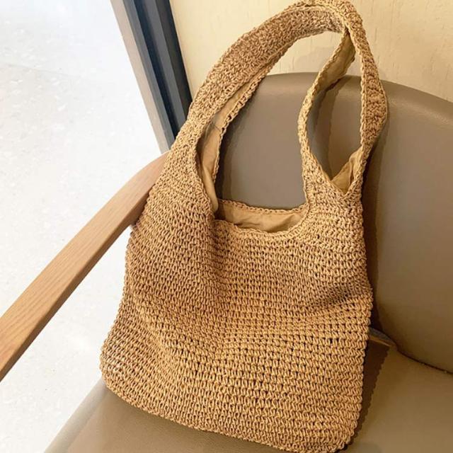 編み込み トートバッグ ショルダーバッグ かごバッグ 自然素材