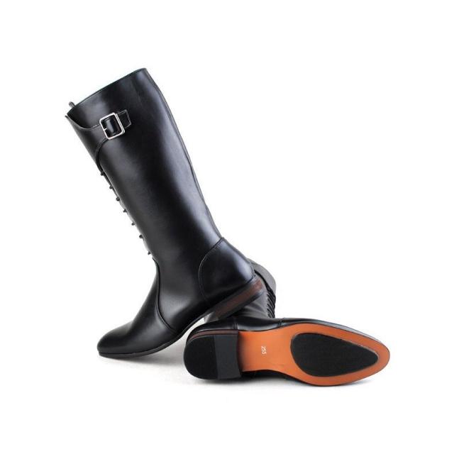 ロングブーツ バイクブーツ 革ブーツ メンズシューズ 冬 PU革 ステージ