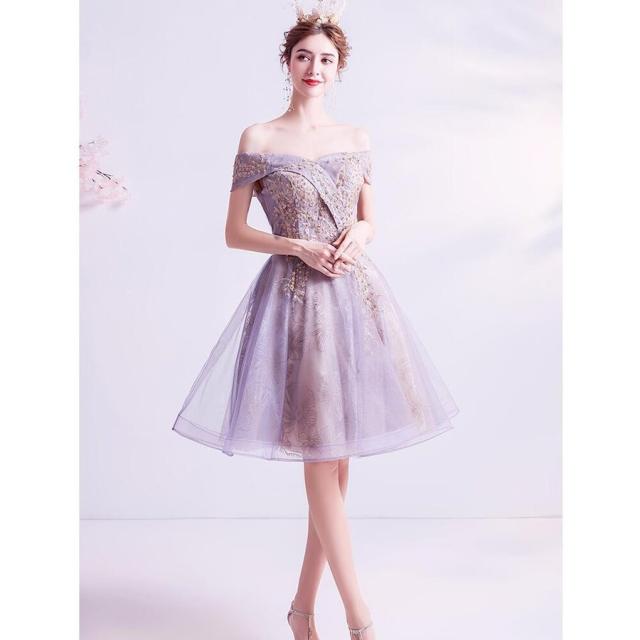 パーティードレス 上品 ウエディングドレス  ミモレ丈ドレス オフショルダー 大人 高級感 演奏会 結婚式ドレス 大きいサイズ 披露宴 お呼ばれ 食事会 二次会 パーティードレス 上品 ウエディングドレス ミモレ丈ドレス オフ