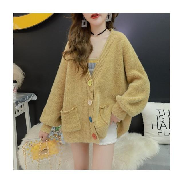 ニットカーディガン レディース 秋 カーディガン ニット セーター ショート丈 前開き アウター 秋コート 長袖 大きいサイズ ゆったり 体型カバー 20代 30代