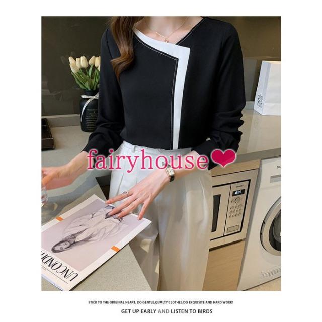 ブラウス レディース 長袖ブラウス 秋服 オフィスブラウス 白折り襟 オシャレブラウス シフォントップス 韓国風 大人 通勤OL ゆったりシャツ 40代 30代 50代 ブラウス レディース 長袖ブラウス 秋服 オフィスブラウス