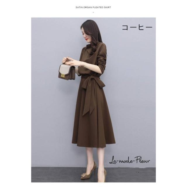 ワンピース レディース ロングワンピース 秋冬 おしゃれ 無地