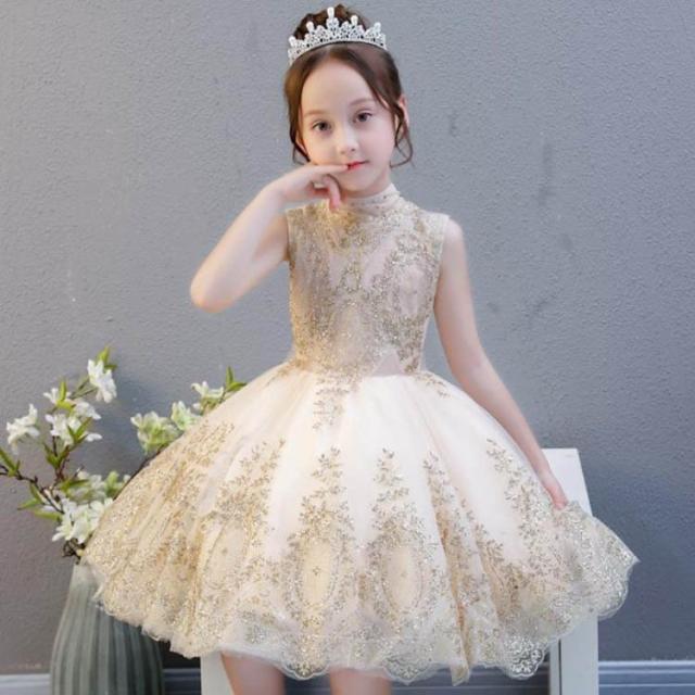 子供ドレス 子ども ドレス 袖なし チュール ドレス ジュニア フォーマル用 ピアノ発表会 女の子 二次会 子ども 花嫁 結婚式 ダンス キッズドレス シャンペ